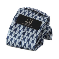 Dunhill luxurious mulberry silk tie in a Duke Lock print