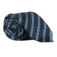 Dunhill mulberry silk tie in a cylindrical pattern navy blue