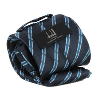 Dunhill mulberry silk tie in a cylindrical pattern navy blue