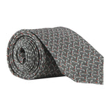 Dunhill Duke Lock patterned mulberry silk tie