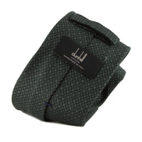 Dunhill grid patterned luxurious silk and cotton blend tie