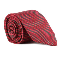 Dunhill grid patterned luxurious silk and cotton blend tie