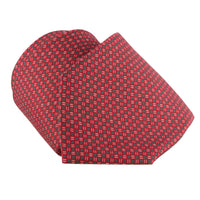 Dunhill grid patterned luxurious silk and cotton blend tie