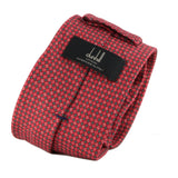 Dunhill grid patterned luxurious silk and cotton blend tie