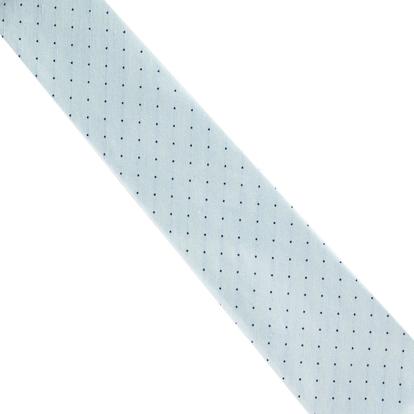 Dunhill woven twill tie in a pin dot pattern Woven raw silk with a natural slub to the fabric