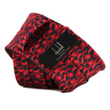 Dunhill mulberry silk tie in a duke lock pattern red and black