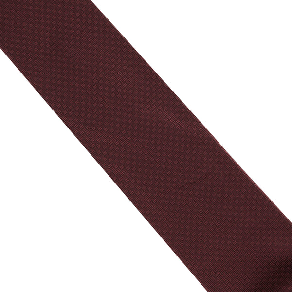 Dunhill silk tie in a woven lighter pattern burgundy