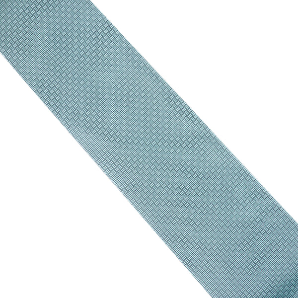 Dunhill silk tie in a woven lighter pattern aqua blue