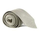Dunhill luxurious textured silk tie in a champagne grey tone