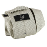 Dunhill luxurious textured silk tie in a champagne grey tone