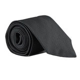 Dunhill luxurious textured silk tie in a charcoal grey tone