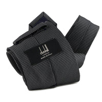 Dunhill luxurious textured silk tie in a charcoal grey tone