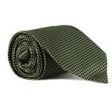 Dunhill luxurious geometric patterned silk tie in pale yellow and black