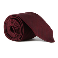 Dunhill luxurious herringbone patterned silk tie in deep claret