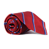 Dunhill regimental stripe patterned tie in a twill silk