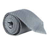 Dunhill hexbolt patterned woven silk tie pale steel blue