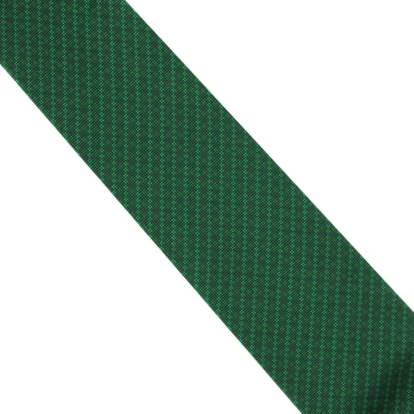 Dunhill luxuriously thick Mulberry silk tie in a neats pattern emerald green