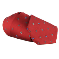 Dunhill monogram and wingnut patterned tie in mulberry silk red 