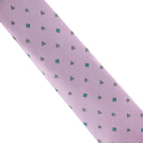 Dunhill monogram and wingnut patterned tie in mulberry silk pale lilac