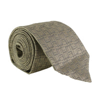 Dunhill silk tie in a signature longtail pattern sand silver