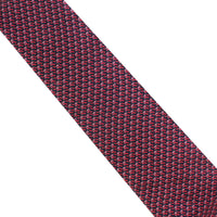 Dunhill luxurious mulberry silk tie in a t-bar zip pattern