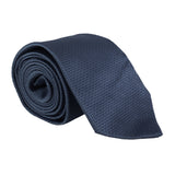 Dunhill lighter textured mulberry silk tie in steel blue