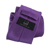 Dunhill lighter textured mulberry silk tie in purple