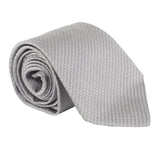 Dunhill lighter patterned textured woven silk tie in a grey blue tone