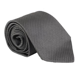 Dunhill lighter patterned textured woven silk tie in a slate grey tone