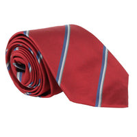 Dunhill mulberry silk college stripe tie