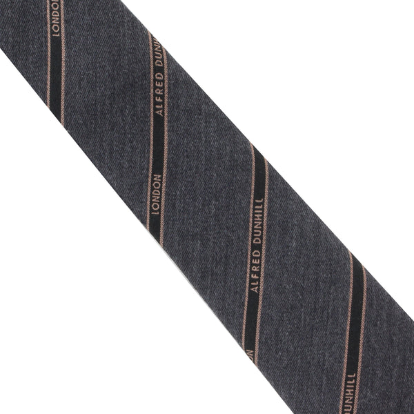 Dunhill selvedge repeat tie in a wool fabric