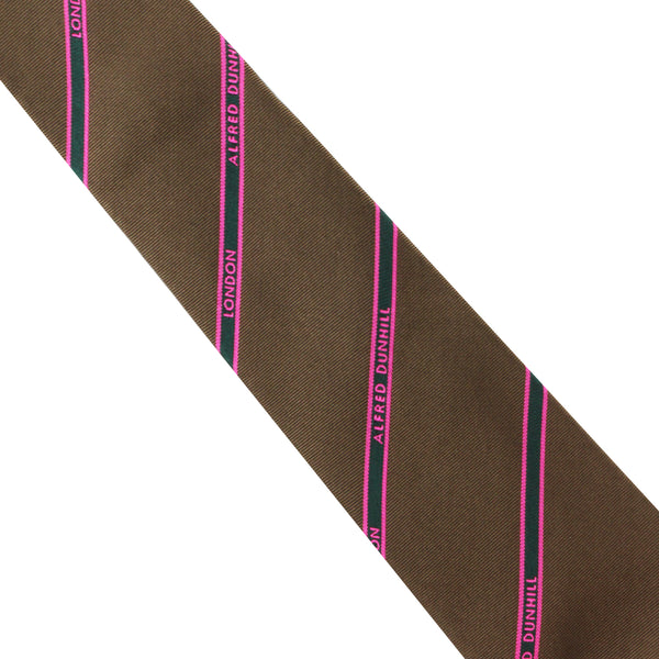 Dunhill selvedge repeat tie&nbsp;in a twill mulberry silk&nbsp;fabric