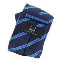 Dunhill selvedge repeat tie in a silk fabric