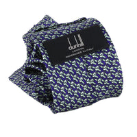 Dunhill luxurious mulberry&nbsp;silk tie in a&nbsp;t-bar zip pattern