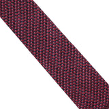 Dunhill luxurious mulberry&nbsp;silk tie in a&nbsp;t-bar zip pattern