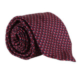 Dunhill luxurious mulberry&nbsp;silk tie in a&nbsp;t-bar zip pattern