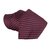 Dunhill luxurious mulberry&nbsp;silk tie in a&nbsp;t-bar zip pattern