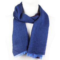 Dunhill pure cashmere woven scarf in a subtle herringbone pattern