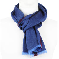 Dunhill pure cashmere woven scarf in a subtle herringbone pattern