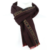 Dunhill pure cashmere scarf in a subtle herringbone pattern