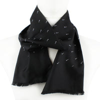 Dunhill fine silk tubular scarf in a 'd' pattern