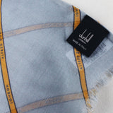 Dunhill fine silk and wool blend selvedge patterned tubular scarf