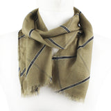 Dunhill&nbsp;fine silk and wool blend&nbsp;selvedge patterned tubular scarf