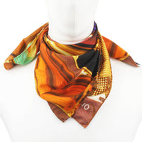 Dunhill square scarf in an abstract rollagas lighters pattern