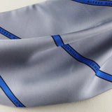 Dunhill finely woven silk satin diagonal selvedge patterned tubular scarf