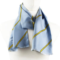 Dunhill silk satin diagonal selvedge patterned tubular scarf