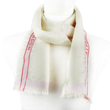 Dunhill finely woven silk satin selvedge patterned tubular scarf