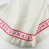Dunhill finely woven silk satin selvedge patterned tubular scarf