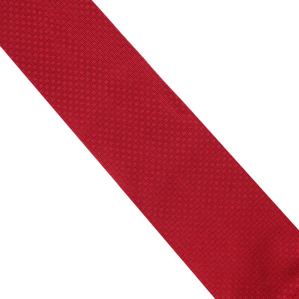 Dunhill woven red silk tie In a lighter pattern