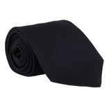 Dunhill woven mulberry silk textured tie in dark charcoal grey